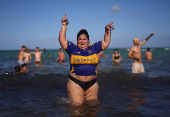 FIFA Club World Cup - Previews - Boca Junior fans at Miami Beach