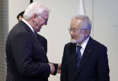 German President Frank-Walter Steinmeier visits the Institute of Science in Tokyo