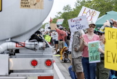 'Stop Alligator Alcatraz' deportation center protest