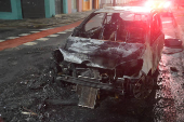 Pos Athletiba - carro incendiado