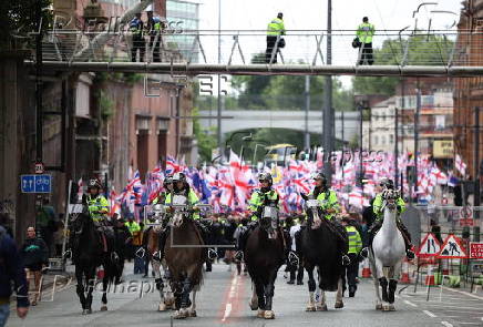 Britain First group hold 'March for Remigration' in Manchester