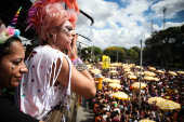 Bloco Love Fest, na avenida Tiradentes, no centro de São Paulo