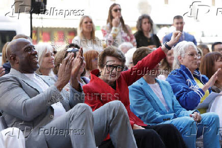 Tennis icon Billie Jean King unveils her star on the Hollywood Walk of Fame in Los Angeles