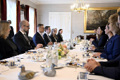 Finnish President Alexander Stubb meets with Kosovo's President Vjosa Osmani Sadriu in Helsinki