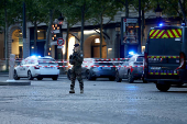 Security incident near the Champs Elysees avenue, in Paris