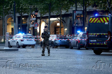 Security incident near the Champs Elysees avenue, in Paris