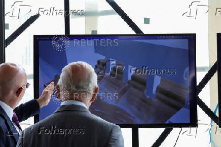 Britain's King Charles visits the Thames Tideway Tunnel Project in London