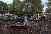 Aftermath of a Russian drone attack in Odesa