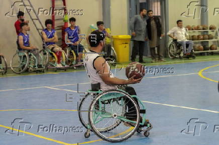 Wheelchair basketball selection tournament for the national team, supported by the Red Cross Committee, in Kabul.