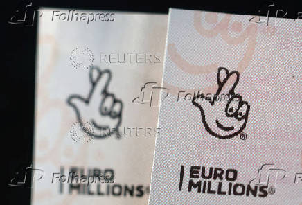 Photo illustration of EuroMillions lottery ticket