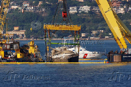 Recovery of Mike Lynch's sunken yacht 'Bayesian' from Sicilian waters