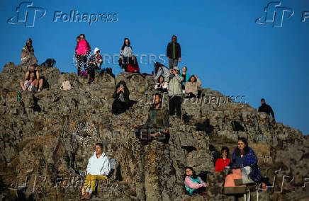 People celebrate the summer solstice at the Kokino megalithic observatory