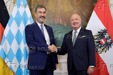 Austrian Chancellor Christian Stocker and Bavarian premier Markus Soeder meet in Vienna
