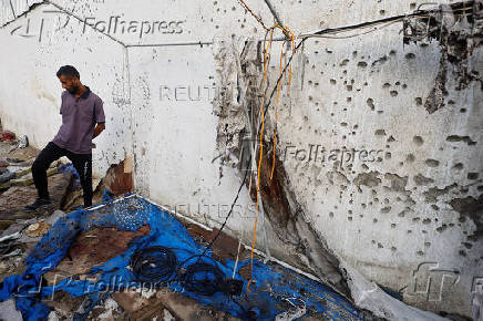 Aftermath of Israeli strike that killed Al Jazeera journalists, in Gaza City