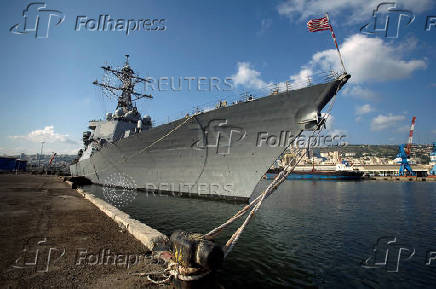 FILE PHOTO: The USS Higgins is docked in Haifa