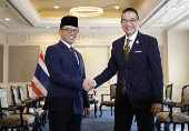 Thai Foreign Minister Sangiampongsa meets Indonesia's Foreign Minister Sugiono in Bangkok