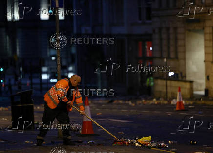 Aftermath of an incident where a car hit fans at the Liverpool parade