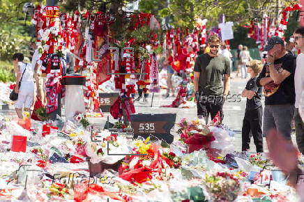 Tributes at Anfield following the death of Diogo Jota
