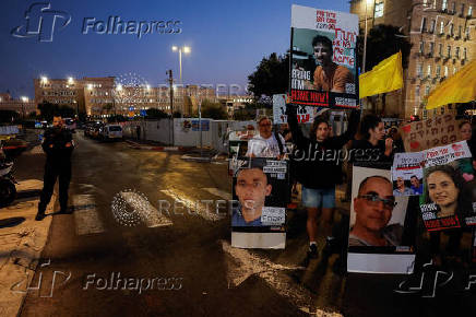 Protest demanding the release of hostages kidnapped during the attack on Israel by Hamas, in Jerusalem