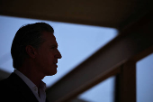 California Governor Newsom holds press conference after federal government's demobilization of 2,000 National Guard members, in Downey