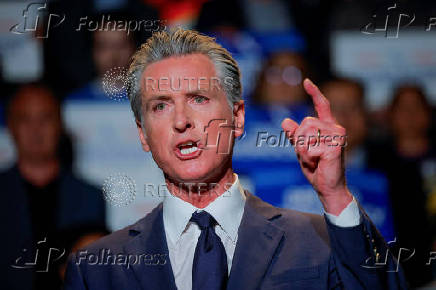 California Gov. Gavin Newsom makes redistricting announcement in Los Angeles, CA