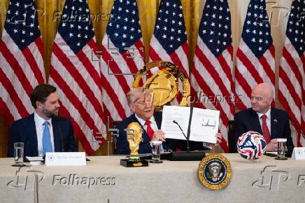 FIFA Task Force meeting in the East Room of the White House