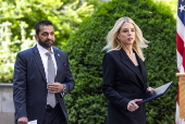 Pam Bondi and Kash Patel hold DOJ press conference on sex predator sting