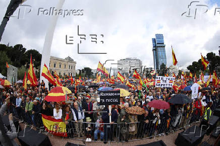 Manifestación 'Por la dignidad de España. Sánchez dimisión, elecciones ya' en Madrid