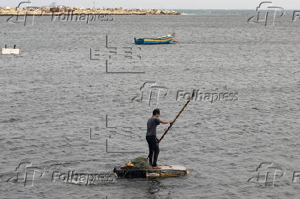 Pescadores palestinos en Gaza