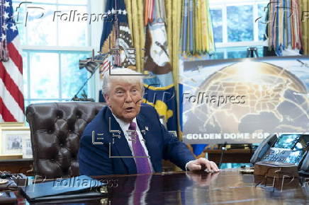 US President Trump speaks about Golden Dome missile defense shield
