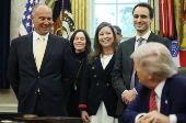 President Trump signs executive orders at the White House