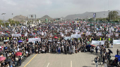Demonstration to show solidarity with Palestinians and to condemn U.S. strikes in Yemen, in Sanaa
