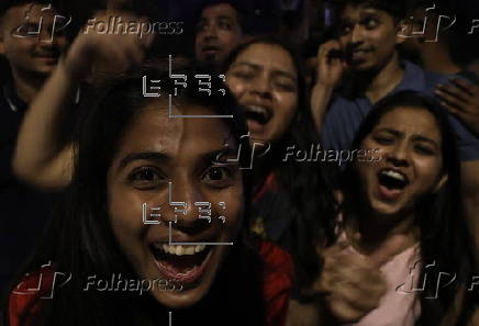 RCB fans celebrate winning the cricket league in Bangalore