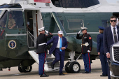U.S. President Donald Trump departs for New Jersey