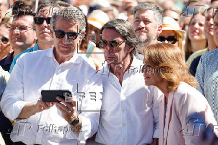 Manifestación del PP contra Sánchez bajo el lema 'Democracia o mafia'
