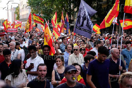 Protest against Spain's Prime Minister Sanchez's government, in Madrid