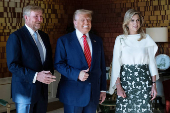 Dutch King Willem-Alexander and Queen Maxima welcome U.S. President Donald Trump at Huis ten Bosch in The Hague