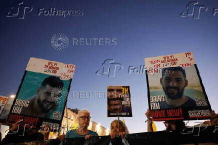 Protest demanding the release of hostages kidnapped during the attack on Israel by Hamas, in Jerusalem