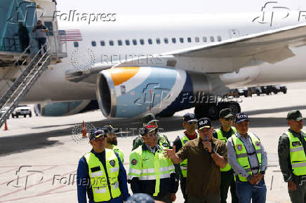 Deportation flight with Venezuelan migrants from the U.S., in Maiquetia