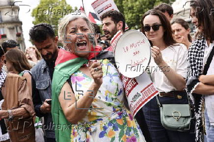 Gaza solidarity rally in Paris