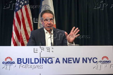 New York City mayoral candidate Andrew Cuomo holds press conference