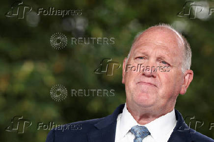 Tom Homan interviewed on TV at the White House  in Washington