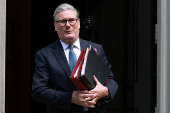 British Prime Minister Keir Starmer takes questions in parliament
