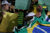 Brazil's new coach Carlo Ancelotti arrives in Rio de Janeiro