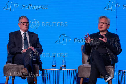 Prime Minister Keir Starmer attends a conference in London
