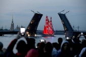Rehearsal of the Scarlet Sails celebration in Saint Petersburg