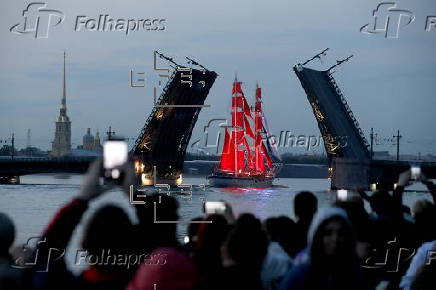 Rehearsal of the Scarlet Sails celebration in Saint Petersburg