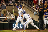 NCAA Baseball: College World Series-Arkansas v LSU