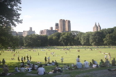 O dia da independência de 4 de julho é comemorado no Central Park Great Lawn.