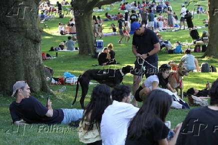 O dia da independência de 4 de julho é comemorado no Central Park Great Lawn.